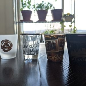 Set of Four American City Shotglasses